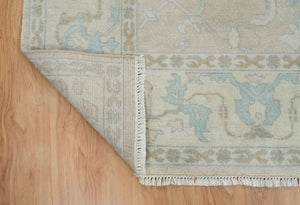 Earthy Elegance | Hand-Knotted Beige & Brown Oushak Rug | Standard Sizes