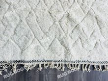 Load image into Gallery viewer, Bohemian Chic Rug | Handwoven Moroccan Wool in Creamy White Tones
