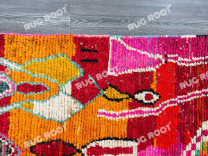 Vibrant Moroccan Azilal Rug | Handwoven Wool with Colorful Abstract Expression
