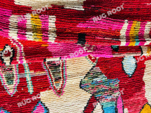 Vibrant Moroccan Azilal Rug | Handwoven Wool with Colorful Abstract Expression