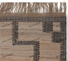 Load image into Gallery viewer, Handwoven Jute &amp; Wool Rug with Southwestern Cross Pattern - Beige &amp; Charcoal
