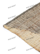 Load image into Gallery viewer, Handwoven Jute &amp; Wool Rug with Geometric Diamond Pattern - Earthy Gray &amp; Beige
