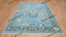 Load image into Gallery viewer, Whispering Pines | Handwoven Blue Oushak Rug | Country Style
