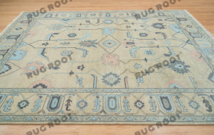 Desert Sandscape | Handwoven Oushak Rug with Faded Elegance | Sand Beige