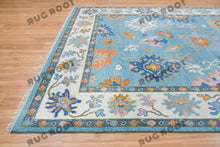 Load image into Gallery viewer, Ethereal Sky | Handwoven Oushak Area Rug in Serene Blue
