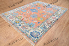 Load image into Gallery viewer, Rainbow Bloom | Handwoven Wool Rug with Playful Colors | Oushak Carpets
