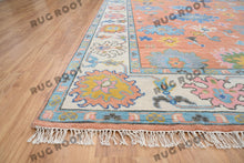 Load image into Gallery viewer, Rainbow Bloom | Handwoven Wool Rug with Playful Colors | Oushak Carpets
