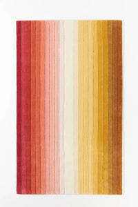 Gradient Hand Tufted Striped Rug Multiple Colors