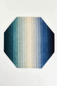 Gradient Hand Tufted Striped Rug Multiple Colors