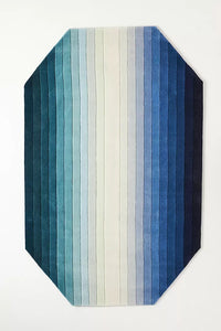 Gradient Hand Tufted Striped Rug Multiple Colors