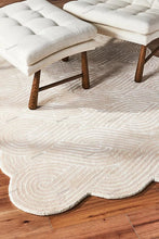 Load image into Gallery viewer, Hand Tufted Wave Design Rug Irregular Shape Multiple Colors For Bedroom
