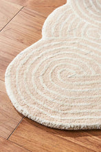 Load image into Gallery viewer, Hand Tufted Wave Design Rug Irregular Shape Multiple Colors For Bedroom
