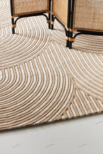 Load image into Gallery viewer, Hand Tufted Ivory Geometric Patterned Rug - Modern Design
