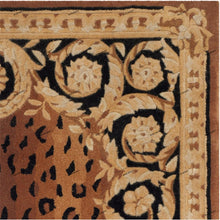 Load image into Gallery viewer, Hand Tufted Floral Leopard Design Rug 10x14 (Brown, Beige Color)
