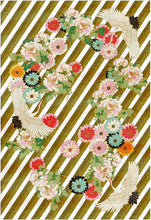 Load image into Gallery viewer, Hand-Tufted Designer Floral Crane Rug - 9&#39; x 12&#39; Gold Color
