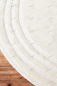 Hand Tufted Minimalist Rug - Kidney Bean Shape Cream | Hand-Tufted Rug USA