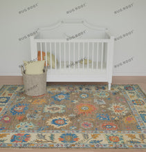 Load image into Gallery viewer, Modern Turkish Oushak | Peanut Brown Contemporary Rug for Children&#39;s Room
