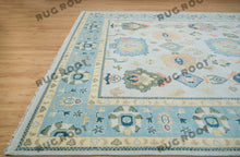 Load image into Gallery viewer, Modern Masterpieces | Modern Area Rugs | Oushak Rugs | Gray &amp; Blue
