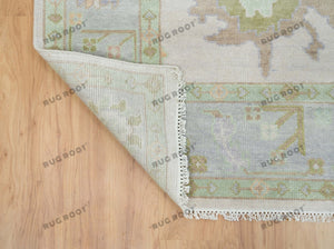 Morning Mist Beige 9x12 Rug, Gray Oushak, Multicolor, Turkish Oushak, Large Wool Rug