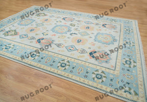 Modern Masterpieces | Modern Area Rugs | Oushak Rugs | Gray & Blue