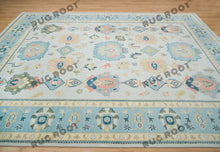 Load image into Gallery viewer, Modern Masterpieces | Modern Area Rugs | Oushak Rugs | Gray &amp; Blue
