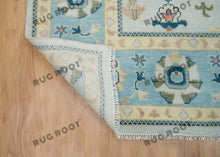 Load image into Gallery viewer, Modern Masterpieces | Modern Area Rugs | Oushak Rugs | Gray &amp; Blue
