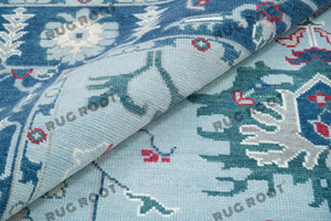 Skylight Serenity | Handwoven Oushak Rug in Tranquil Blue