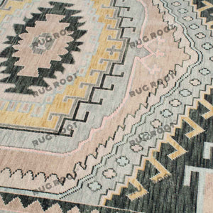 Modern Minimalism | Hand-Knotted Turkish Rug in Earthy Beige and Cream