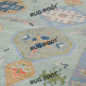 Timeless Turkish Artistry | Hand-Knotted Wool Rug with Vibrant Patterns