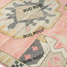 Load image into Gallery viewer, Geometric Harmony | Pink Turkish Rug with Delicate Tribal Details
