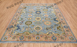 Timeless Elegance | Vintage Turkish Rug with Intricate Floral Motifs