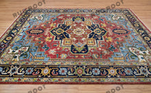 Load image into Gallery viewer, Timeless Artisanry | Heriz Serapi Rug with Intricate Geometric and Floral Patterns
