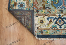 Load image into Gallery viewer, Global Treasures | Handcrafted Turkish Rug in Blue and White with Vintage Flair
