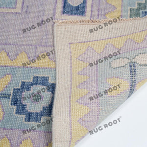 Whispering Winds | Pastel Turkish Knot Rug with Delicate Floral Motifs