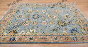 Timeless Elegance | Vintage Turkish Rug with Intricate Floral Motifs