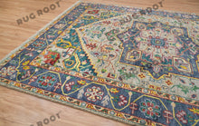Load image into Gallery viewer, Modern Nomad | Turkish Rug in Neutral Tones with Vibrant Pops of Color
