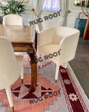 Load image into Gallery viewer, Vintage Turkish Rug | Hand-Knotted Wool Carpet with Geometric Tribal Motifs in Soft Blues and Reds
