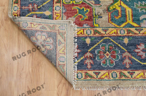 Modern Nomad | Turkish Rug in Neutral Tones with Vibrant Pops of Color