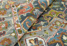 Load image into Gallery viewer, Moroccan Inspired Turkish Rug | Hand-Knotted Wool Rug with Vibrant Colors and Geometric Patterns
