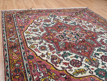 Load image into Gallery viewer, Bohemian Turkish Delight | Handwoven Oushak Rug in Vibrant Colors with Modern Flair
