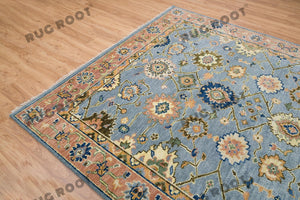 Timeless Elegance | Vintage Turkish Rug with Intricate Floral Motifs