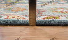 Load image into Gallery viewer, Moroccan Inspired Turkish Rug | Hand-Knotted Wool Rug with Vibrant Colors and Geometric Patterns
