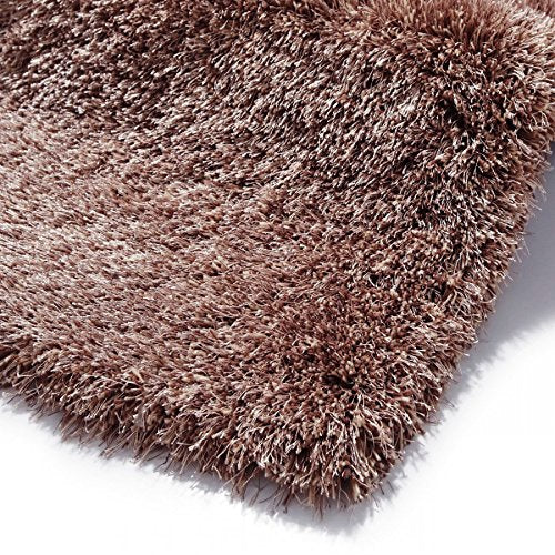 RUG ROOT Shaggy Carpet for Living Room VIP Collection (Pantone 11-0601 TPX) Brown