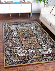 RUG ROOT Beautiful Persian Carpet Gold Color From All India Choice Collection