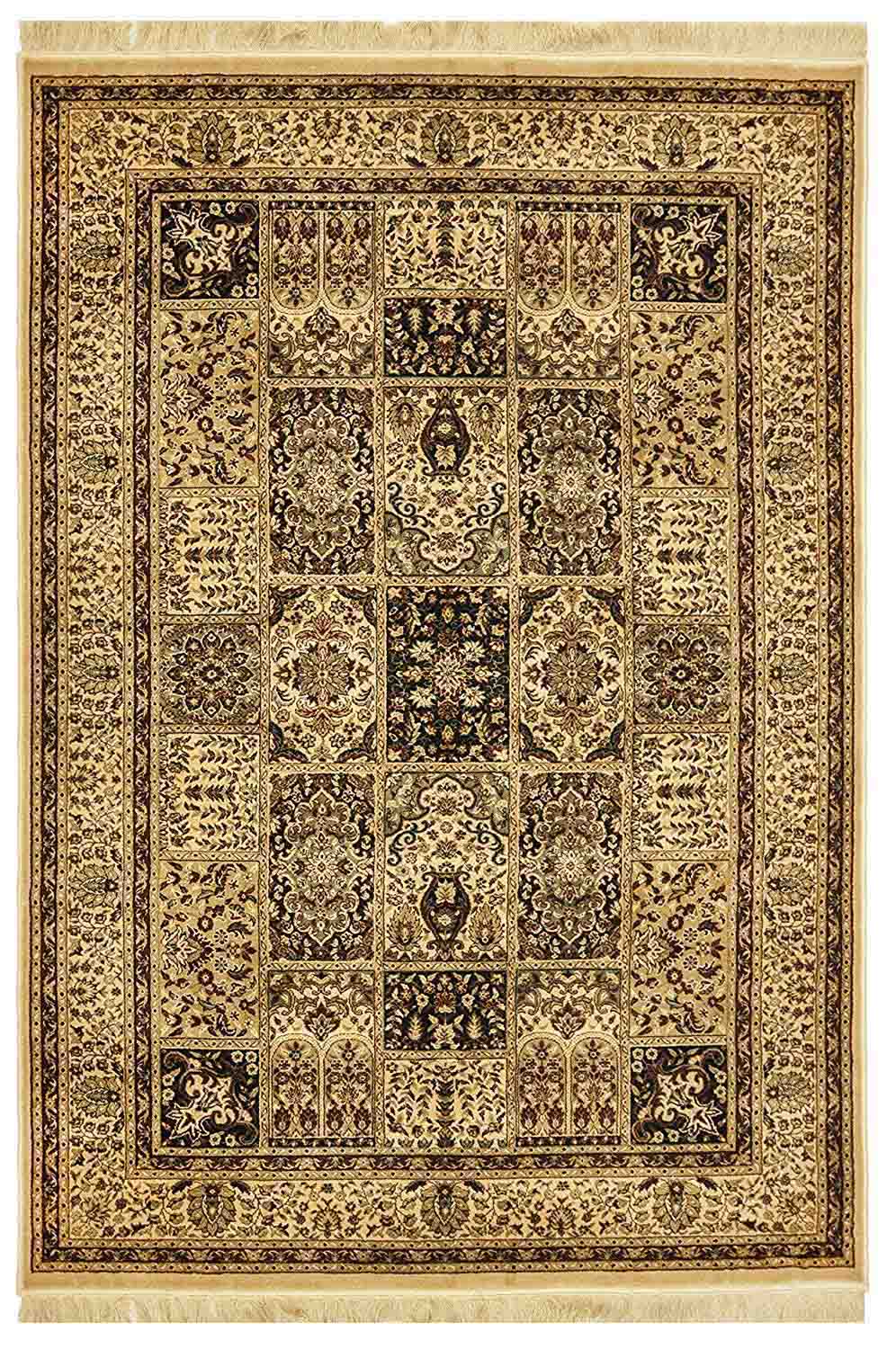 RUG ROOT Silk Persian Bakhtiari Design Carpet And Rugs | Beige Color