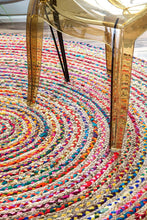 Load image into Gallery viewer, RUG ROOT Braided Cotton/Jute Area Rug And Carpets Round, Multi
